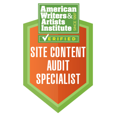 Seal of certification Site Content Audit Specialist